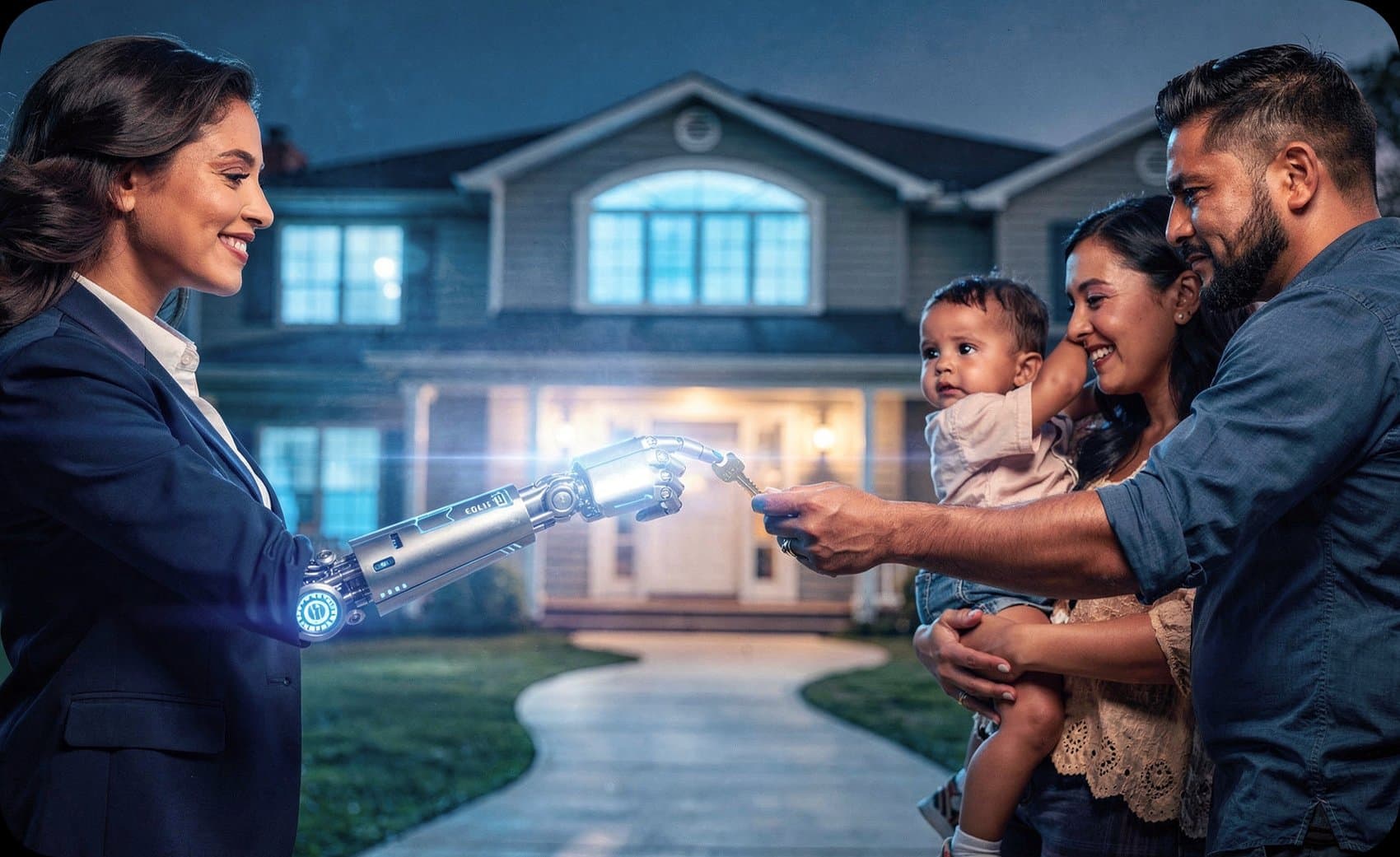 Vero handing keys to family